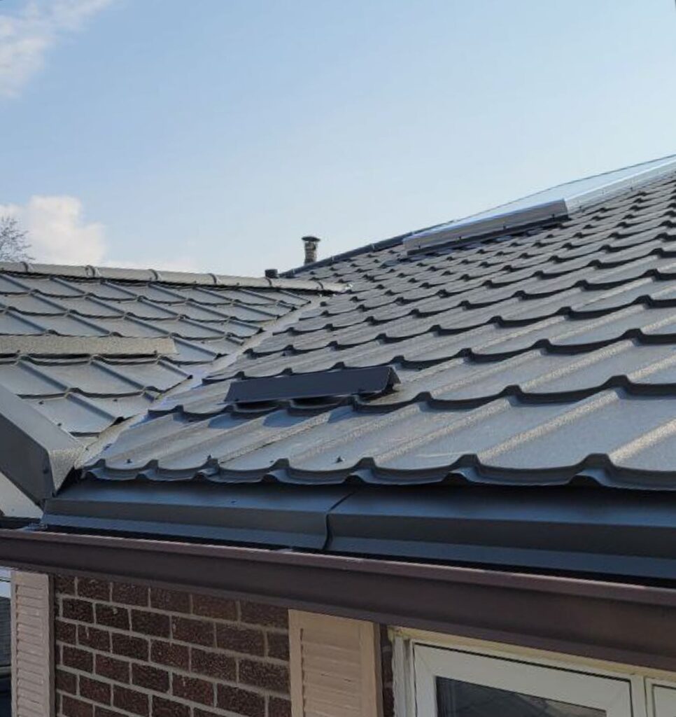 dark metal roof
